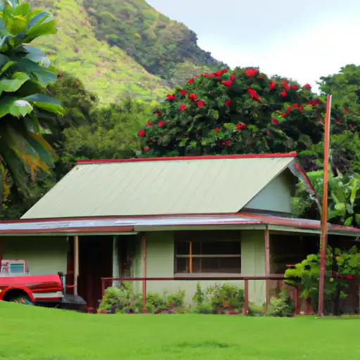 Rural homes in Kalawao, Hawaii
