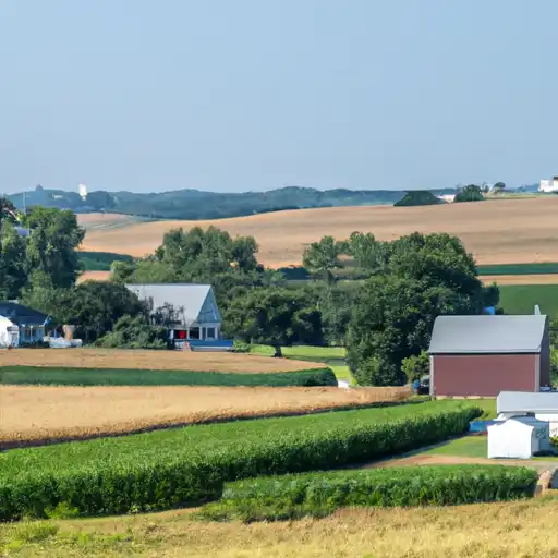 Rural homes in Linn, Iowa
