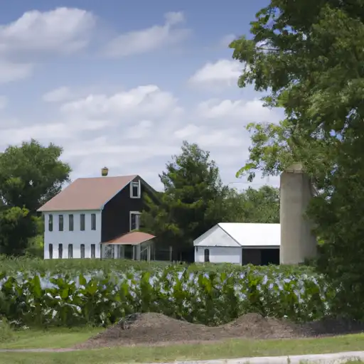 Rural homes in Hamilton, Illinois