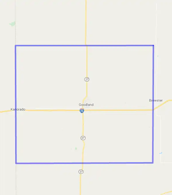 County level USDA loan eligibility boundaries for Sherman, Kansas