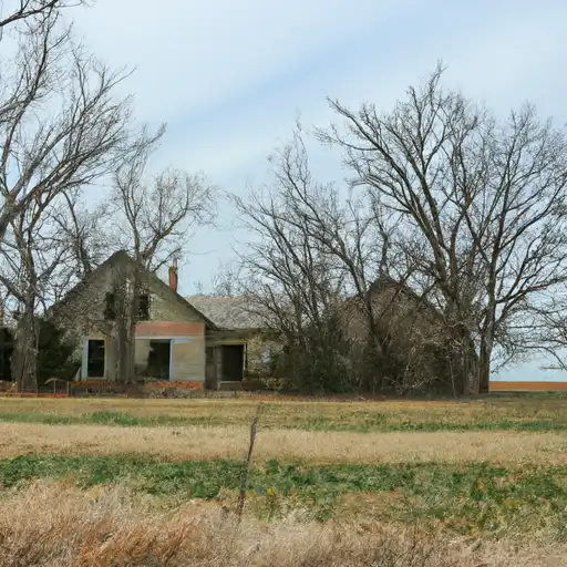 Rural homes in Rush, Kansas