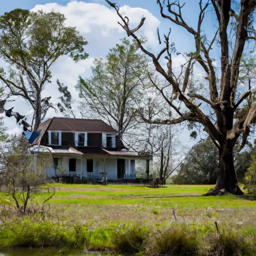 Rural homes in East Carroll, Louisiana