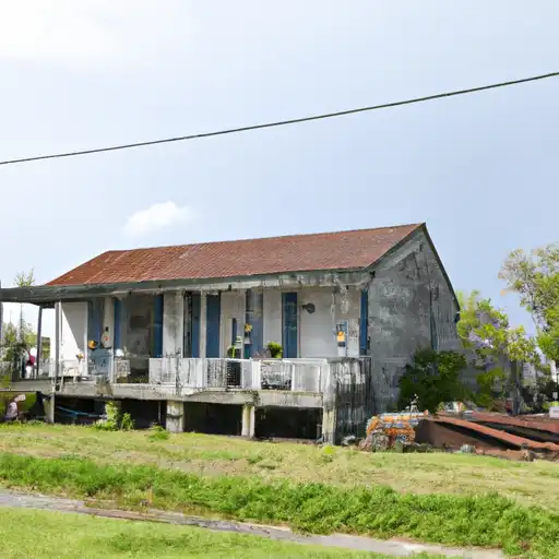 Rural homes in Plaquemines, Louisiana