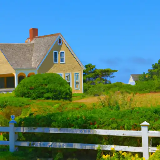Rural homes in Nantucket, Massachusetts