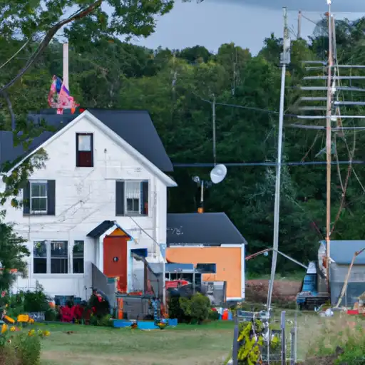 Rural homes in Kennebec, Maine
