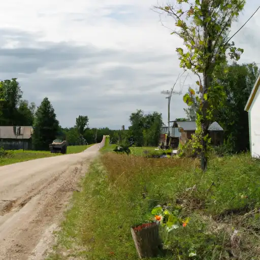 Rural homes in Baraga, Michigan