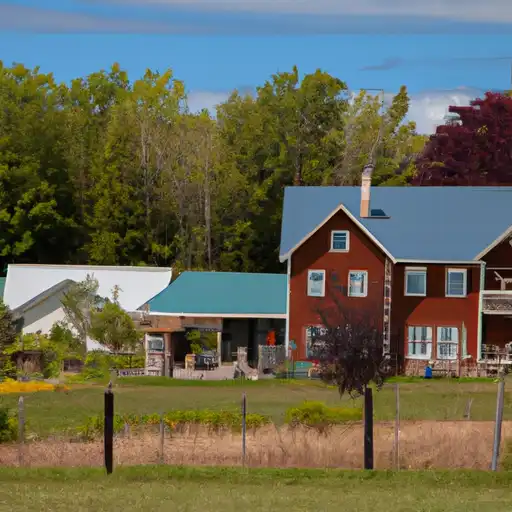 Rural homes in Charlevoix, Michigan