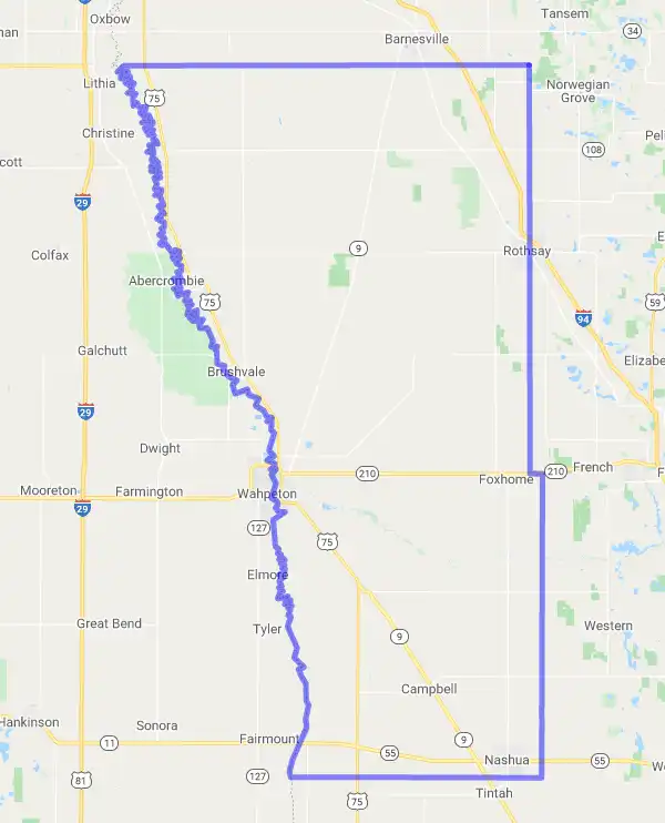 County level USDA loan eligibility boundaries for Wilkin, Minnesota