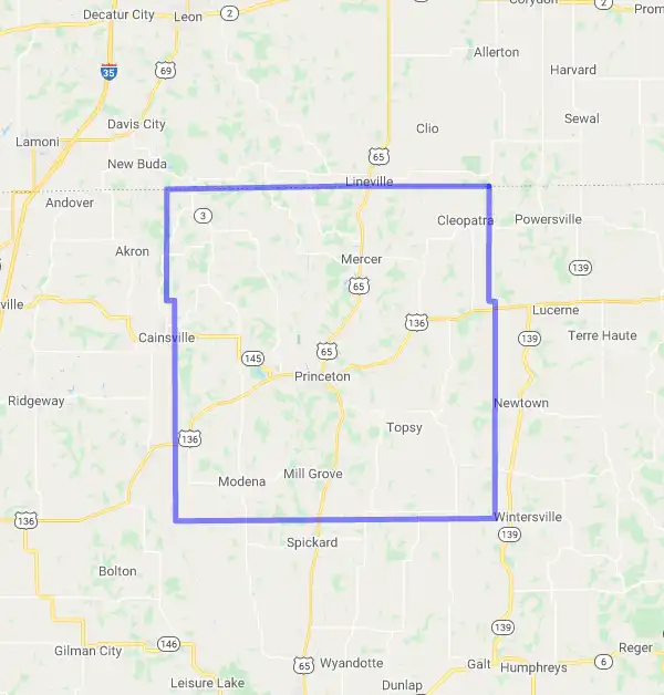 County level USDA loan eligibility boundaries for Mercer, Missouri