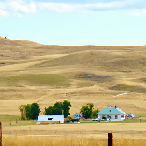 Rural homes in Rosebud, Montana