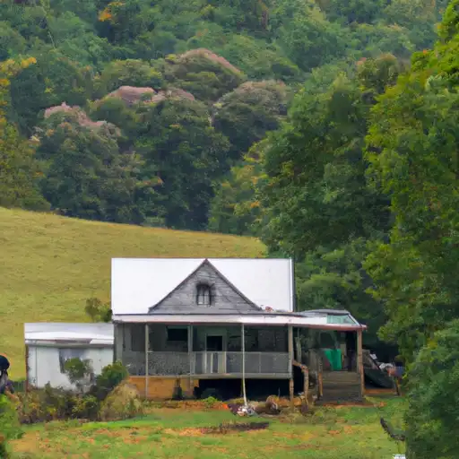 Rural homes in Ashe, North Carolina