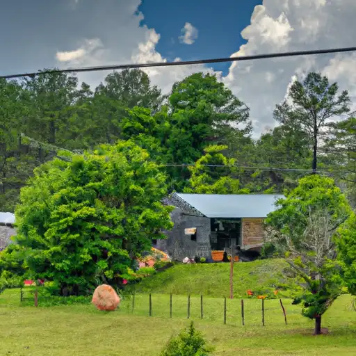 Rural homes in Davie, North Carolina