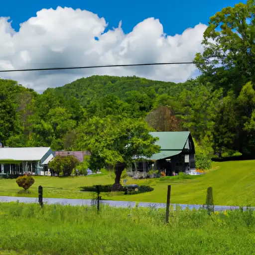 Rural homes in Haywood, North Carolina
