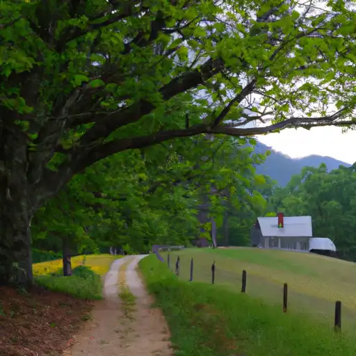Rural homes in Wilkes, North Carolina