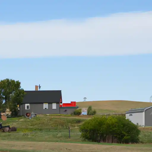 Rural homes in Bottineau, North Dakota