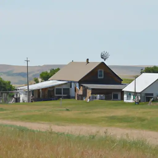 Rural homes in Grant, North Dakota