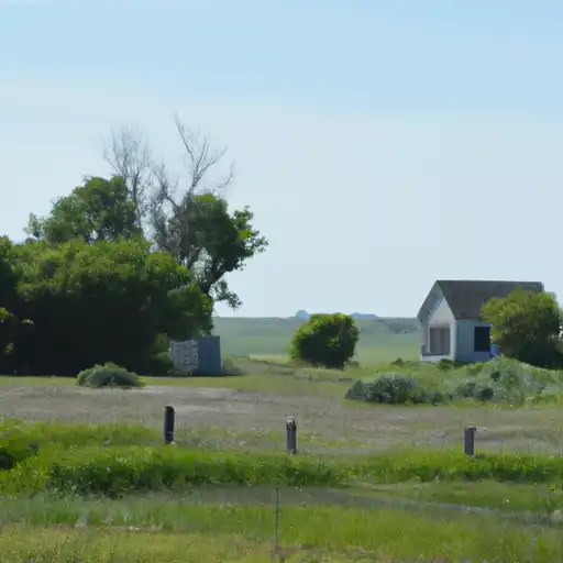 Rural homes in LaMoure, North Dakota