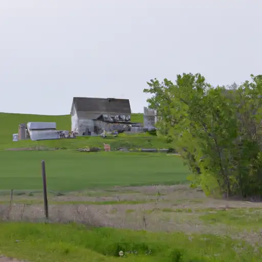 Rural homes in Nelson, North Dakota