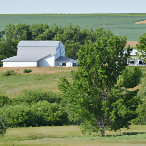 Rural homes in Oliver, North Dakota