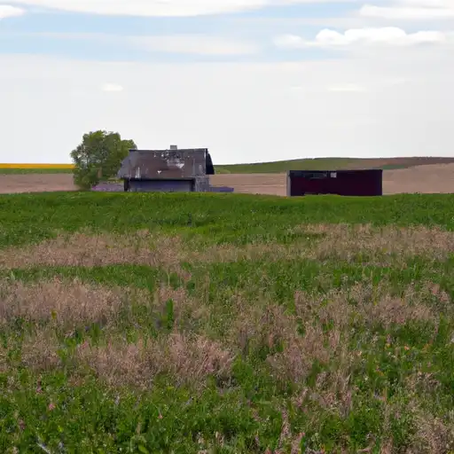Rural homes in Rolette, North Dakota