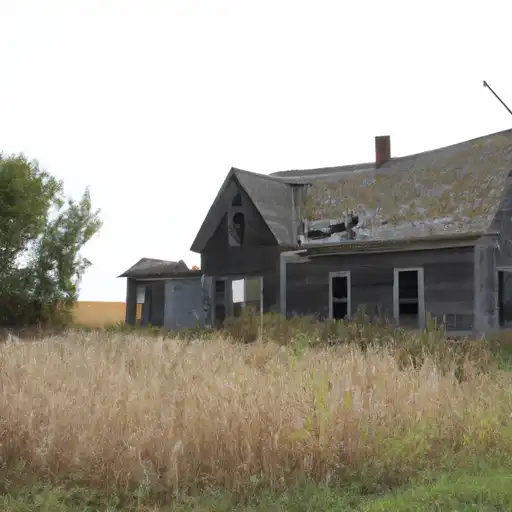 Rural homes in Steele, North Dakota