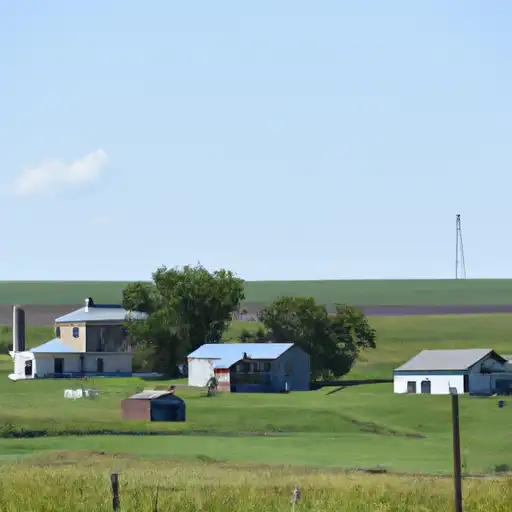 Rural homes in Towner, North Dakota