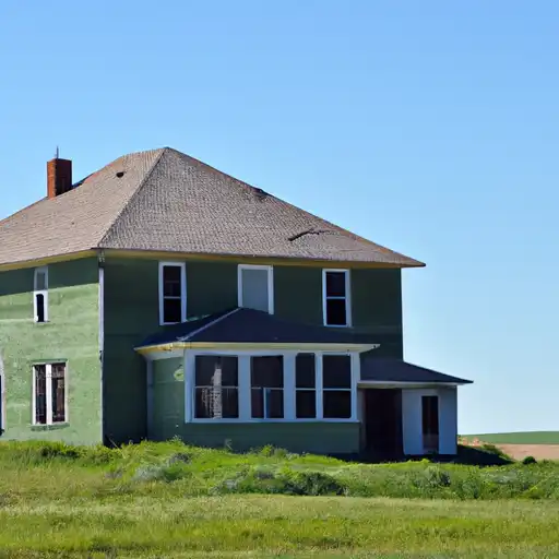 Rural homes in Wells, North Dakota
