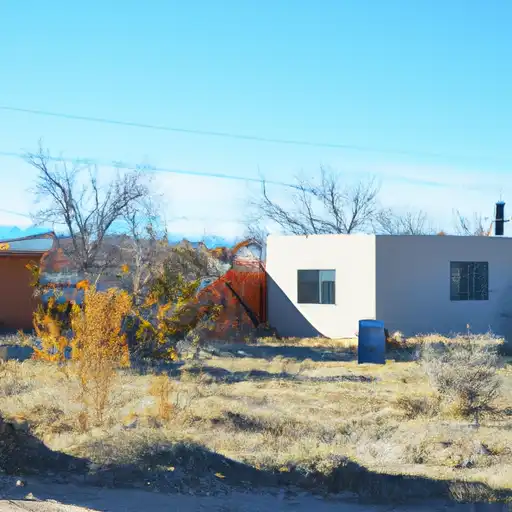 Rural homes in Bernalillo, New Mexico