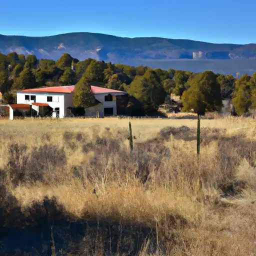Rural homes in Los Alamos, New Mexico