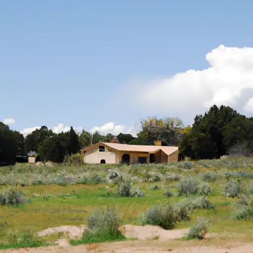 Rural homes in Santa Fe, New Mexico