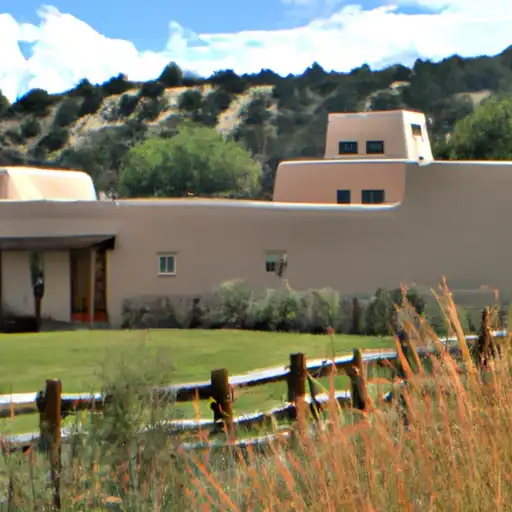 Rural homes in Taos, New Mexico