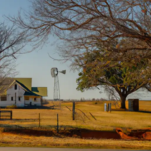 Rural homes in Bryan, Oklahoma