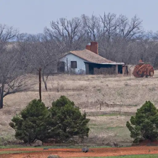 Rural homes in Creek, Oklahoma