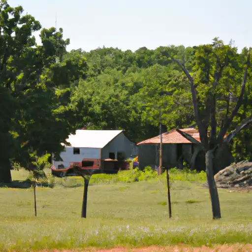 Rural homes in Love, Oklahoma