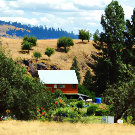 Rural homes in Wheeler, Oregon