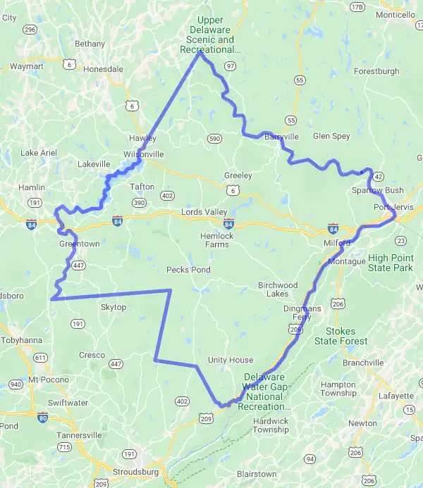 County level USDA loan eligibility boundaries for Perry, Pennsylvania