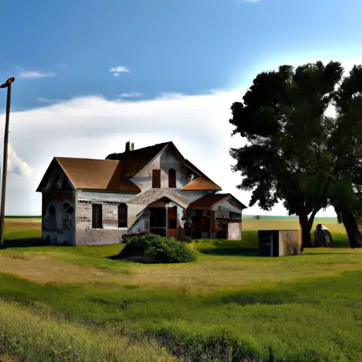 Rural homes in Haakon, South Dakota