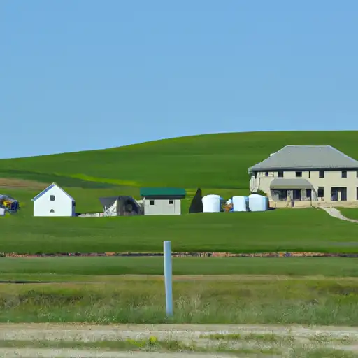 Rural homes in Hanson, South Dakota