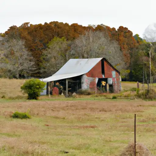 Rural homes in McMinn, Tennessee