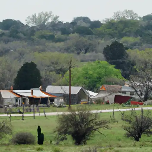 Rural homes in Blanco, Texas
