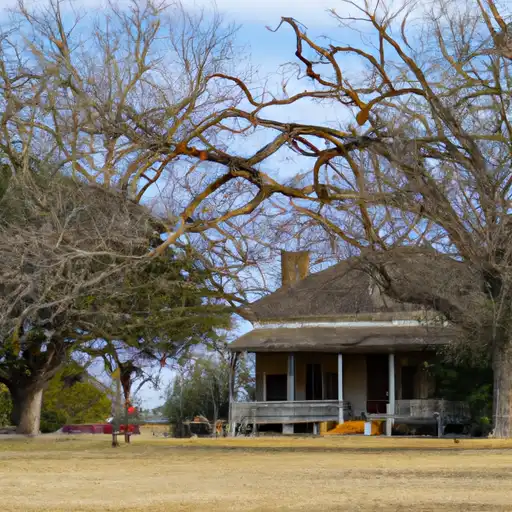 Rural homes in Hansford, Texas