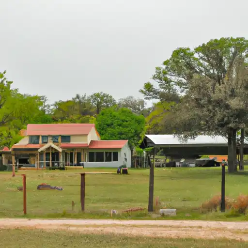 Rural homes in Llano, Texas