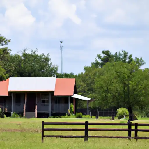 Rural homes in Polk, Texas