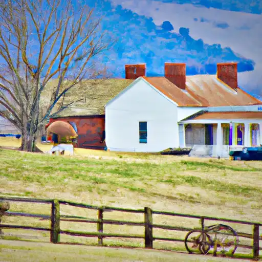 Rural homes in Buckingham, Virginia