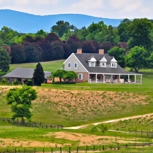 Rural homes in Charlottesville, Virginia