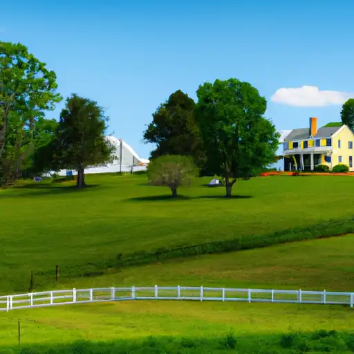 Rural homes in Surry, Virginia
