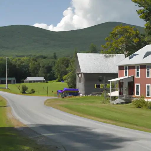 Rural homes in Lamoille, Vermont