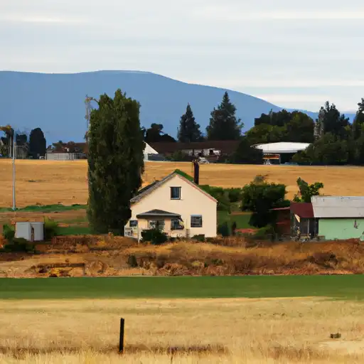 Rural homes in Lincoln, Washington