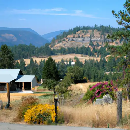 Rural homes in Okanogan, Washington