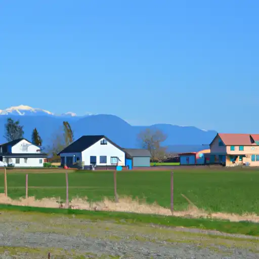 Rural homes in Skagit, Washington